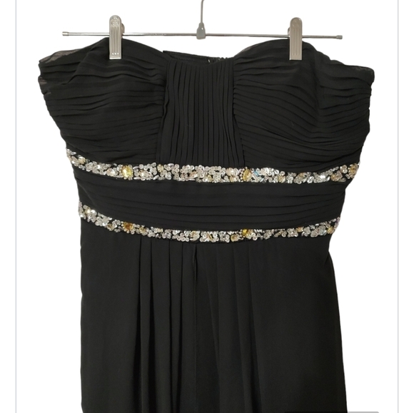Juno Black Split Dress Size L ~ Great for any Party - Picture 2 of 6
